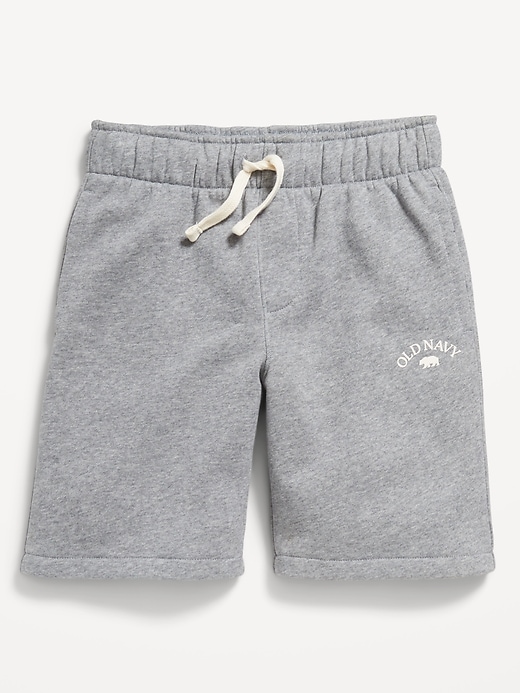 View large product image 1 of 1. Below Knee Fleece Logo-Graphic Jogger Shorts for Boys