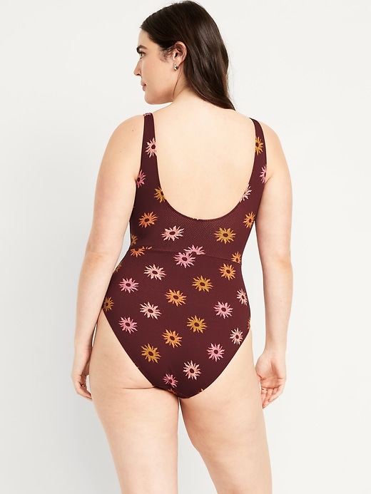 Image number 6 showing, Textured One-Piece Cut-Out Swimsuit