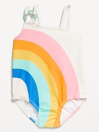 Image number 1 showing, Printed One-Piece Swimsuit for Toddler Girls