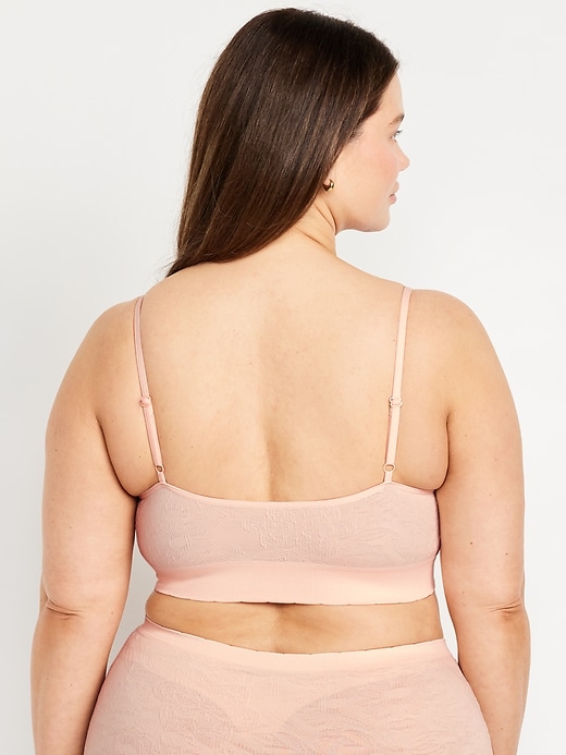 Image number 8 showing, Seamless Lace Longline Bralette