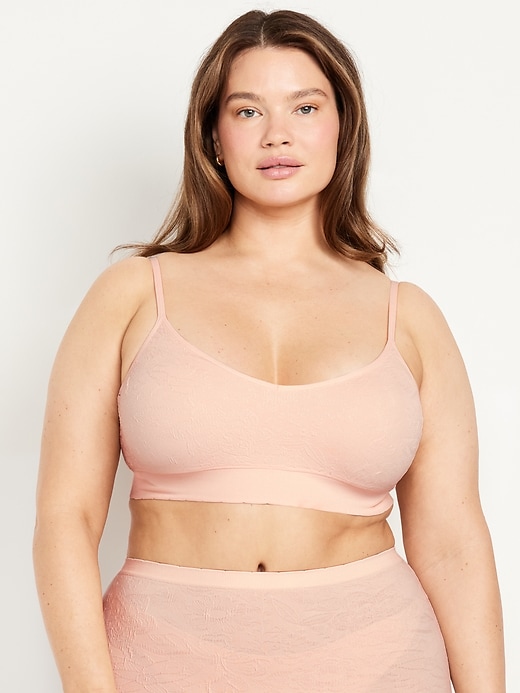 Image number 7 showing, Seamless Lace Longline Bralette