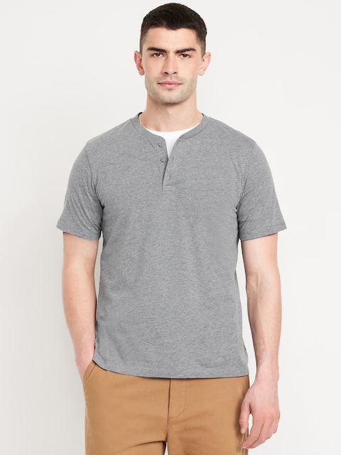 Henley T-Shirt - Heather Gray
