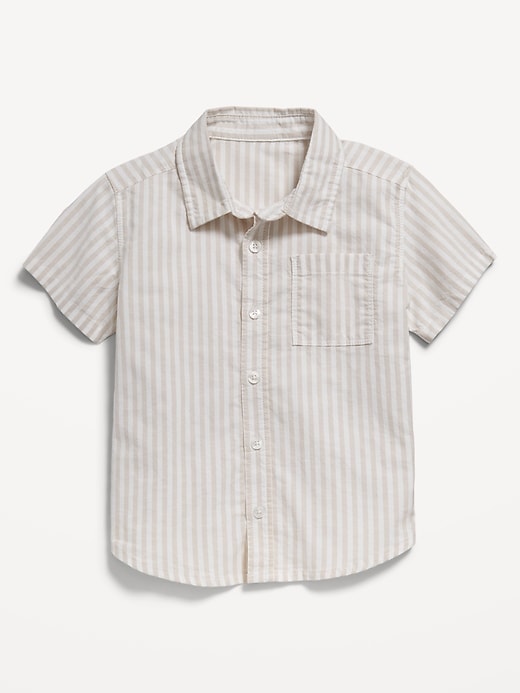 View large product image 2 of 2. Printed Short-Sleeve Oxford Shirt for Toddler Boys