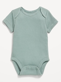 Image number 2 showing, Unisex Short-Sleeve Waffle-Knit Bodysuit for Baby