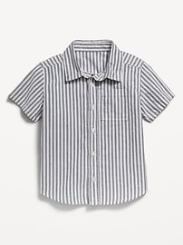 Image number 2 showing, Printed Short-Sleeve Oxford Shirt for Toddler Boys