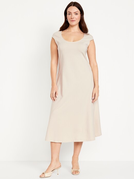 Fit & Flare Midi Dress | Old Navy