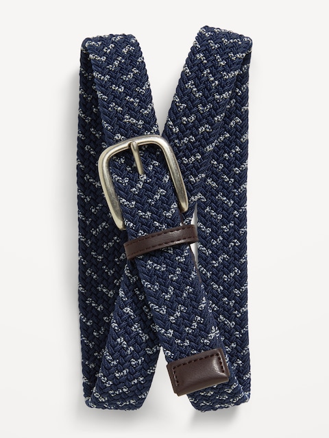 Nylon Braided Belt (1.25-inch) - Navy Multi