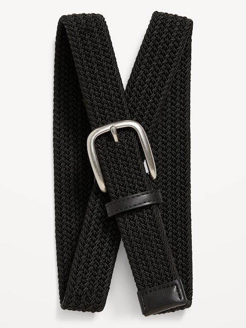 Nylon Braided Belt (1.25-inch) - Black Jack
