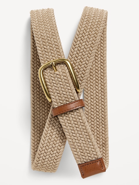 Nylon Braided Belt (1.25-inch) - Tan