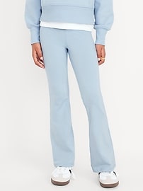 Image number 1 showing, High-Waisted PowerChill Side-Ruched Flared Leggings for Girls