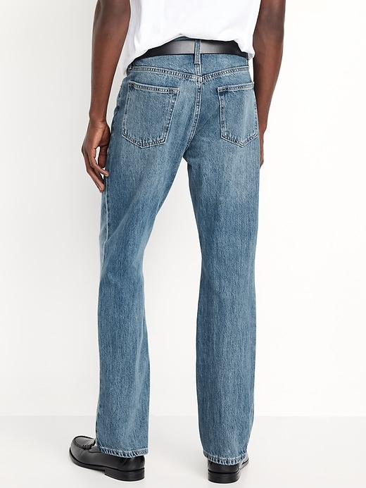 Image number 8 showing, Structured Straight Non-Stretch Jeans