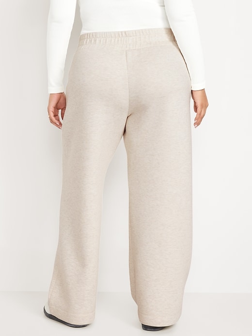 Image number 8 showing, High-Waisted Bounce Fleece Wide-Leg Sweatpants