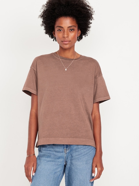 Vintage Crew-Neck T-Shirt - Warm Taupe