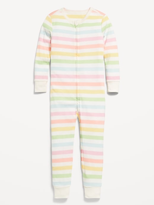 View large product image 1 of 1. Unisex Snug-Fit 2-Way-Zip Pajama One-Piece for Toddler &amp; Baby