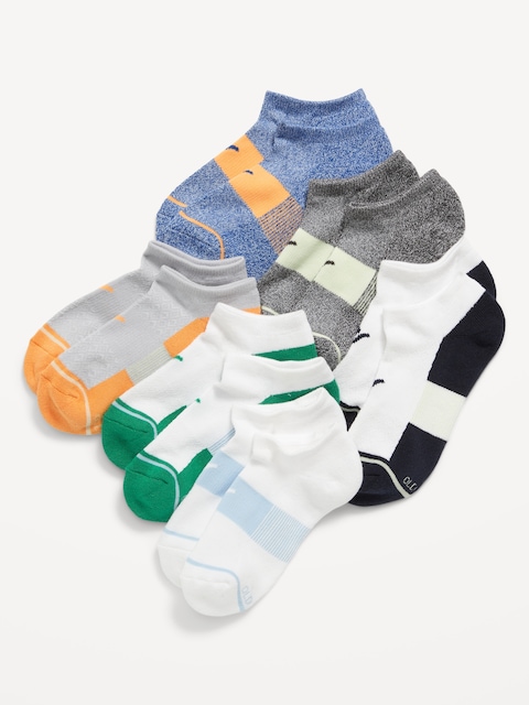 Ankle Go-Dry Performance Socks 6-Pack for Boys - Heather Gray