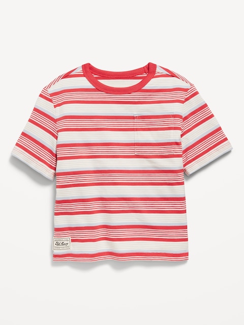 Oversized Short-Sleeve Pocket T-Shirt for Toddler Boys