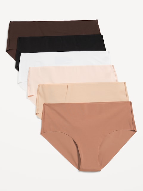 Low-Rise No-Show Hipster Underwear 6-Pack - Neutral