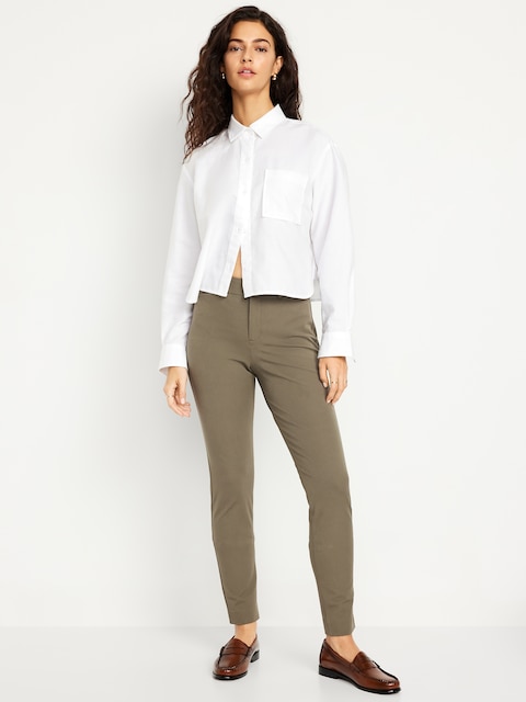 High-Waisted Pixie Skinny Pants - Stone Wall