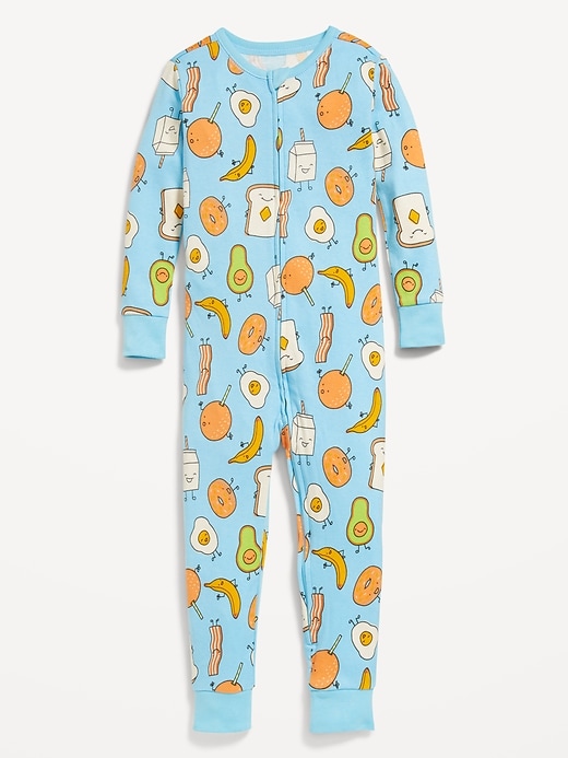 View large product image 1 of 1. Unisex Snug-Fit 2-Way-Zip Pajama One-Piece for Toddler &amp; Baby