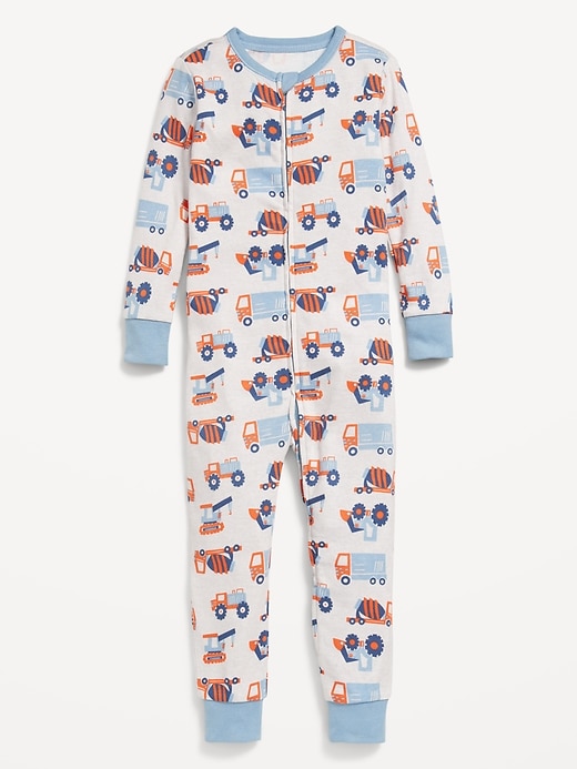 View large product image 1 of 1. Unisex Snug-Fit 2-Way-Zip Pajama One-Piece for Toddler &amp; Baby