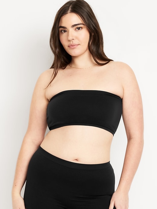 Image number 5 showing, Seamless Ribbed Longline Bandeau Bra