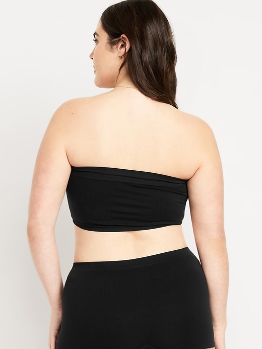 Image number 6 showing, Seamless Ribbed Longline Bandeau Bra