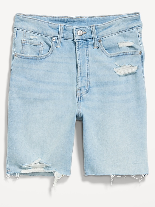 Image number 4 showing, High-Waisted OG Jean Cut-Off Shorts -- 7-inch inseam