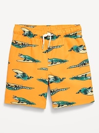 Image number 1 showing, Printed Swim Trunks for Toddler Boys
