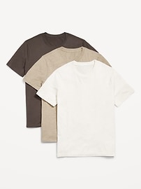 Image number 1 showing, Solid Crew-Neck T-Shirt 3-Pack