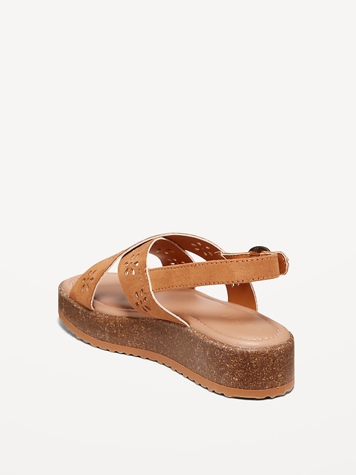 Image number 4 showing, Faux-Suede Platform Sandals for Girls