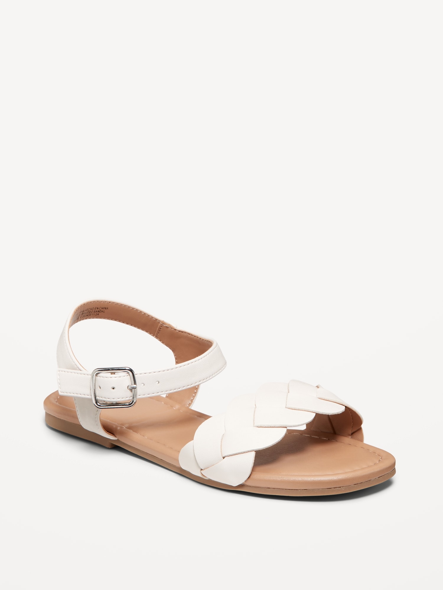 Faux-Leather Braided Sandals for Girls