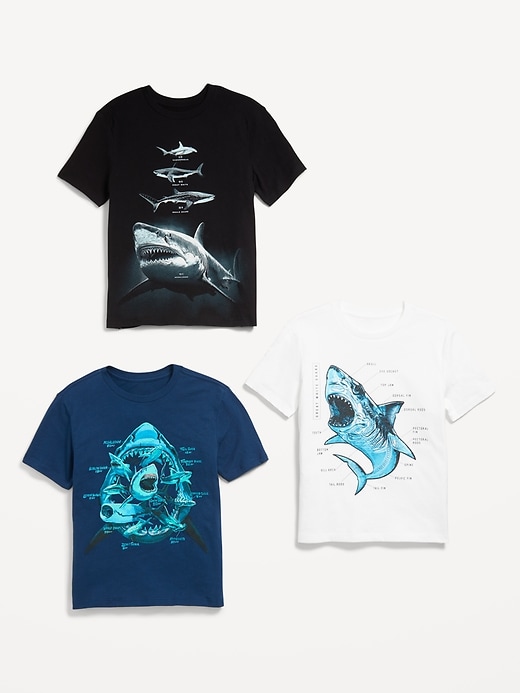 Image number 3 showing, Short-Sleeve Graphic T-Shirt 3-Pack for Boys