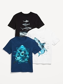 Image number 1 showing, Short-Sleeve Graphic T-Shirt 3-Pack for Boys