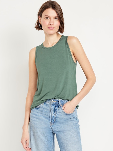 Luxe Sleeveless Top - Dried Herb