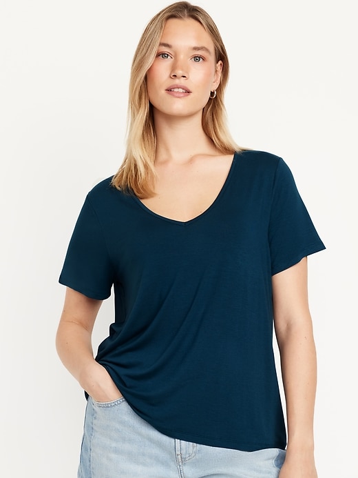 Image number 5 showing, Luxe V-Neck T-Shirt