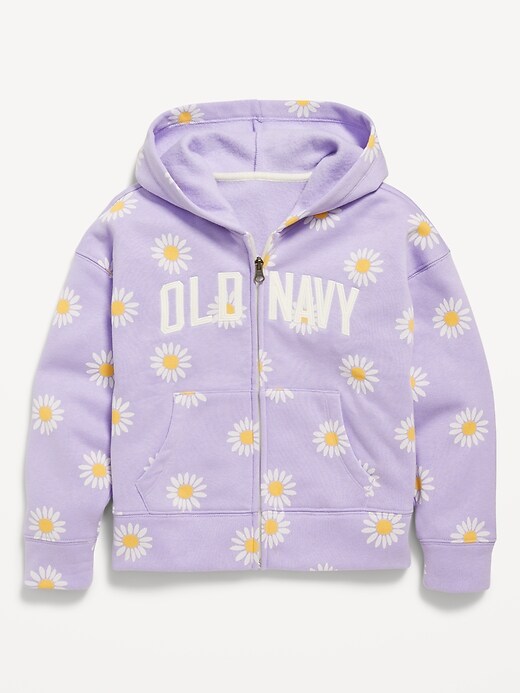 Logo-Graphic Zip Hoodie for Girls