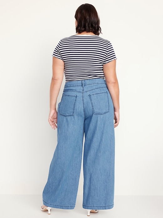 Image number 8 showing, High-Waisted Super Wide-Leg Drapey Jeans