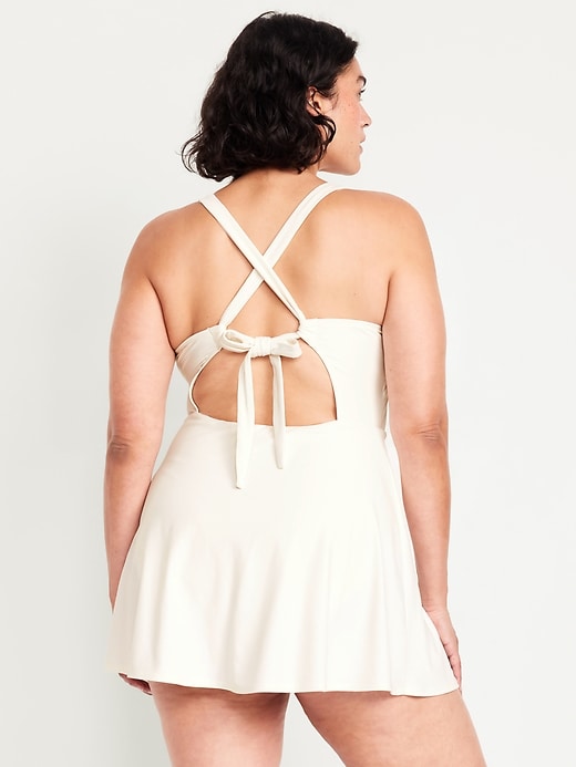 Image number 8 showing, Matte Tie-Back Swim Dress