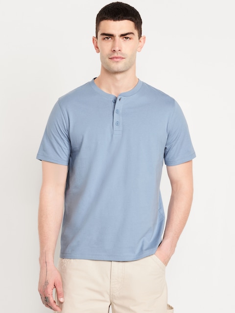Henley T-Shirt - Abyss Blue