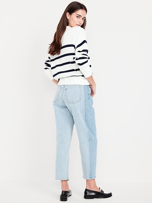 Image number 3 showing, High-Waisted Barrel Ankle Jeans