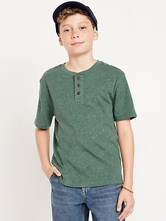 Short-Sleeve Henley T-Shirt for Boys