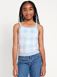Image number 1 showing, Printed Sweater Tank Top for Girls