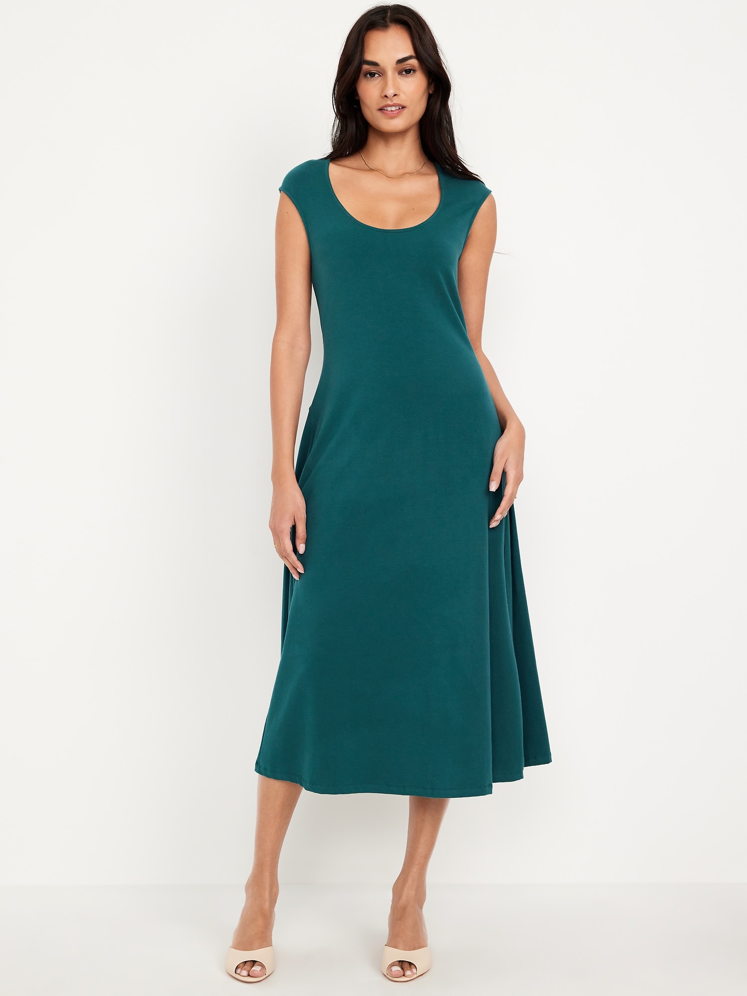 fit &amp; flare midi dress