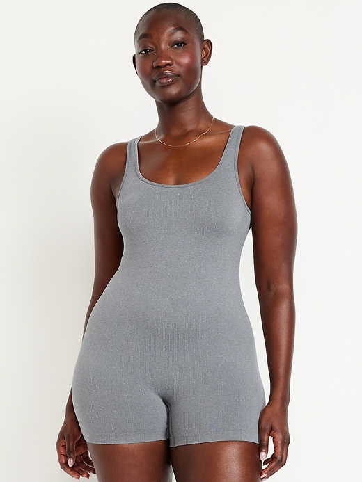 Image number 3 showing, Seamless Ribbed Short Bodysuit