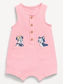 Image number 1 showing, Disney© Sleeveless Henley One-Piece Romper for Baby