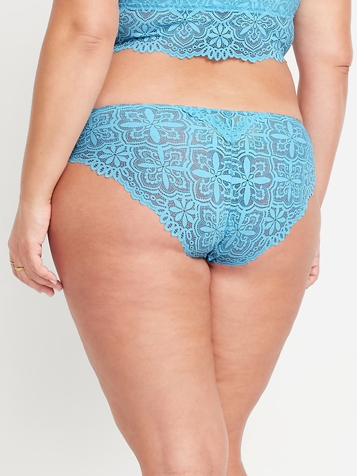 Image number 8 showing, Mid-Rise Lace Bikini Underwear
