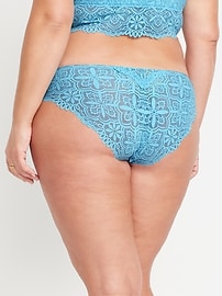 Image number 8 showing, Mid-Rise Lace Bikini Underwear