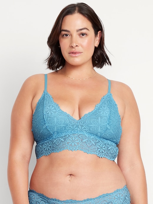 Image number 7 showing, Lace Longline Bralette