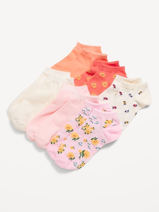 View large product image 1 of 1. Printed Ankle Socks 6-Pack for Girls