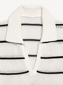 Open-Stitch Polo Sweater | Old Navy
